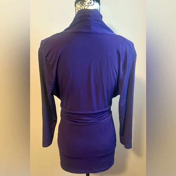 NEW YORK & COMPANY Faux Wrap Blouse - Picture 3 of 5